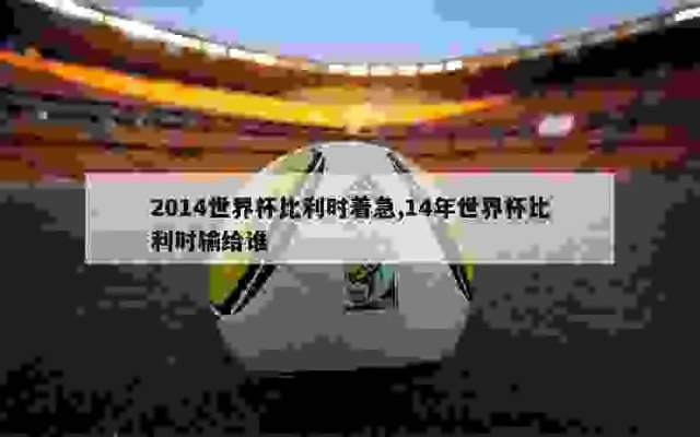 2014世界杯冠军比利时 2014世界杯冠军几比几-第2张图片-www.211178.com_果博福布斯